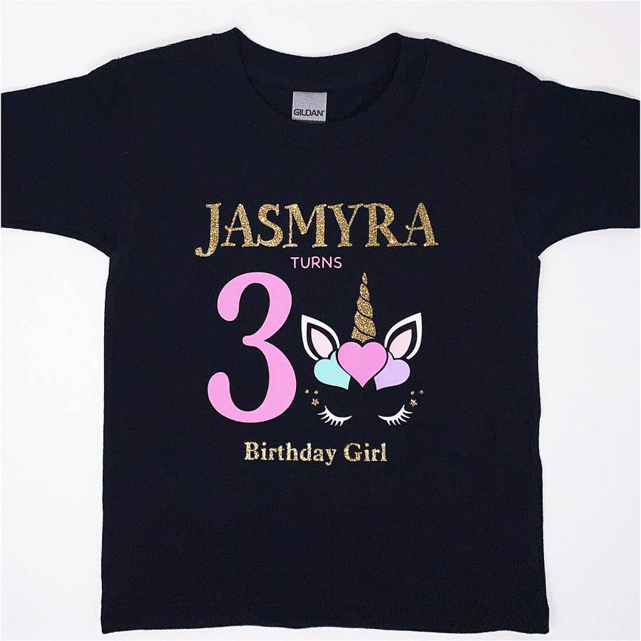 Toddler Unicorn 3rd Birthday Shirt