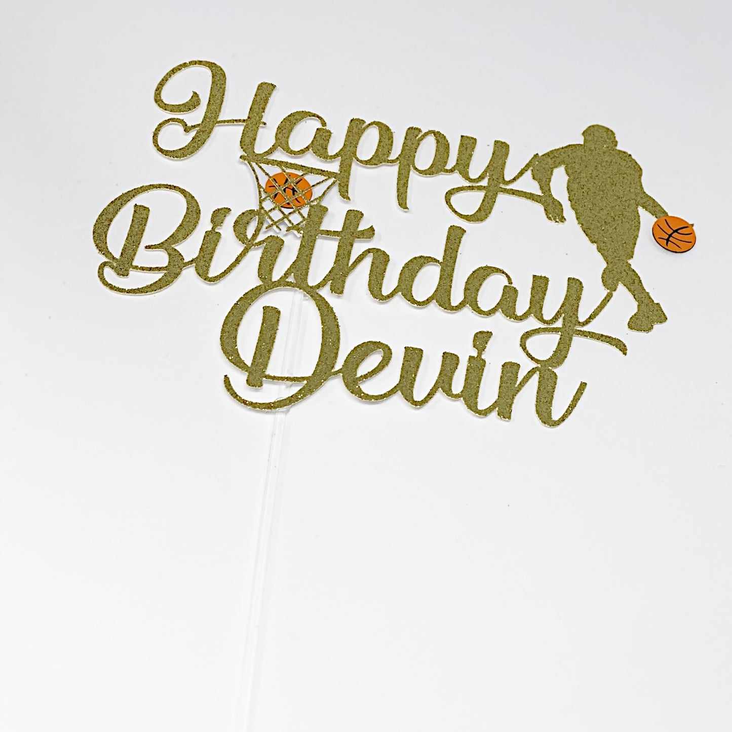 Basket Ball Birthday Cake Topper