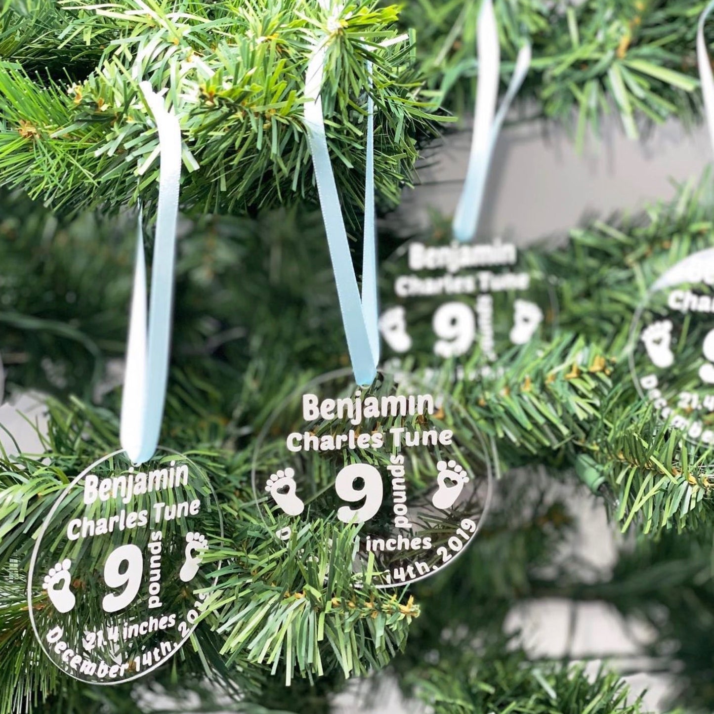 Birth Stat Acrylic Ornaments
