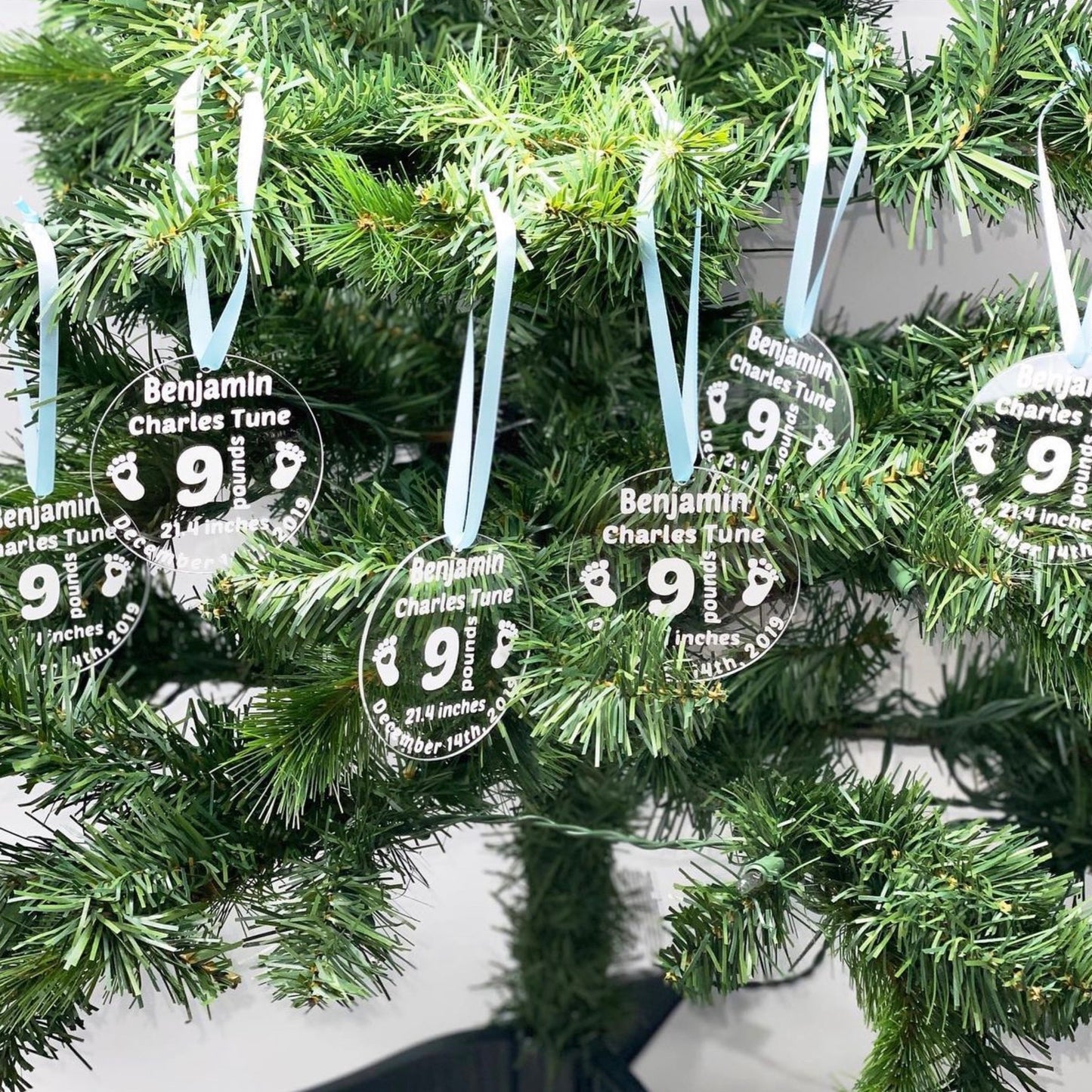 Birth Stat Acrylic Ornaments
