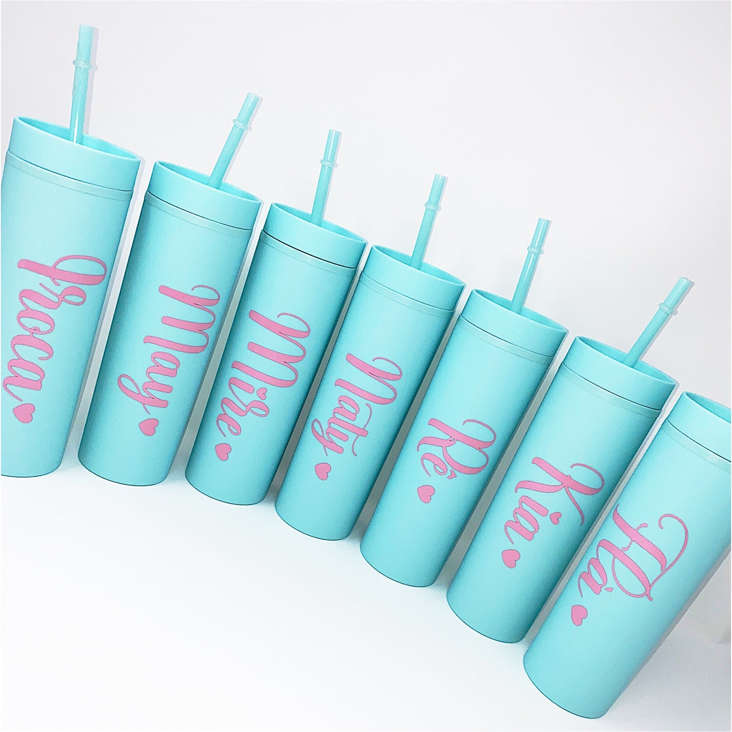 Bridal Party Acrylic Tumbler with Straw