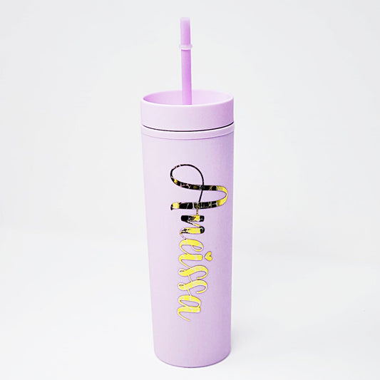 Acrylic Name Tumbler with Straw