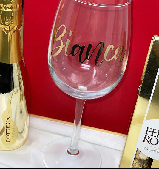 Wine Glass with Name