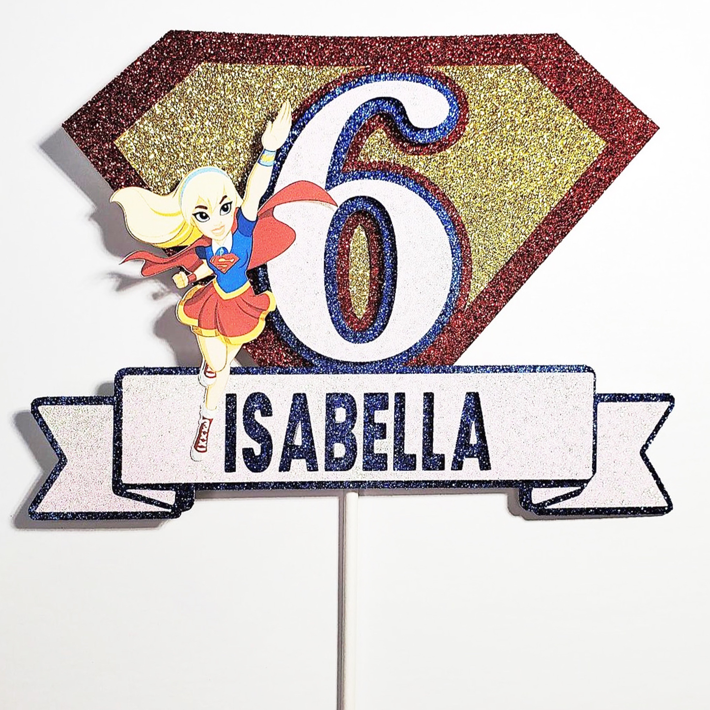 3D Super Girl Cake Topper