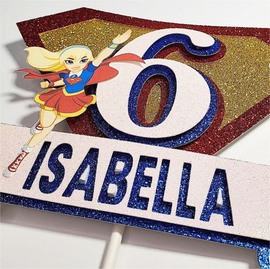 3D Super Girl Cake Topper
