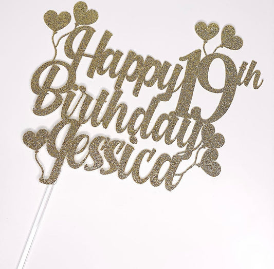 Glitter Gold Cake Topper