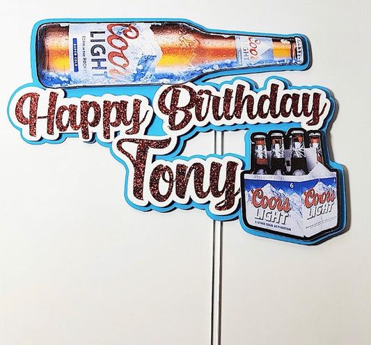 Coors Light Beer Cake Topper