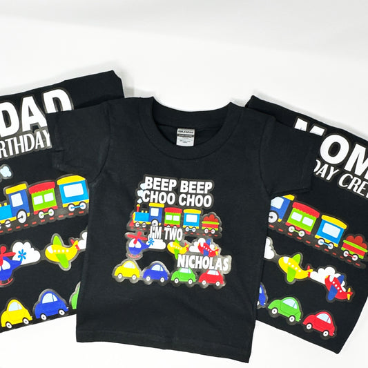 Choo Choo Train Family Birthday T-shirts