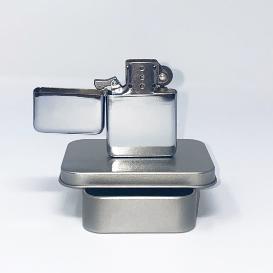 Metal Flip Top Lighter (Silver)