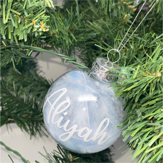 Blue Feather Ornament