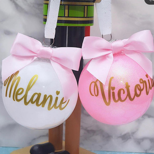 Pink & White Ornaments