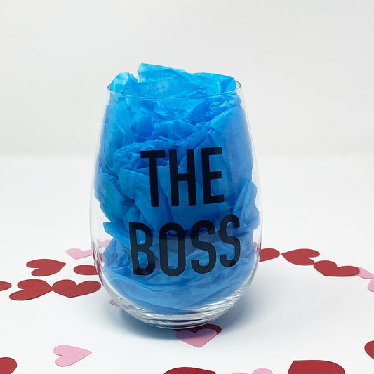 The Boss Stemless Wine Glass